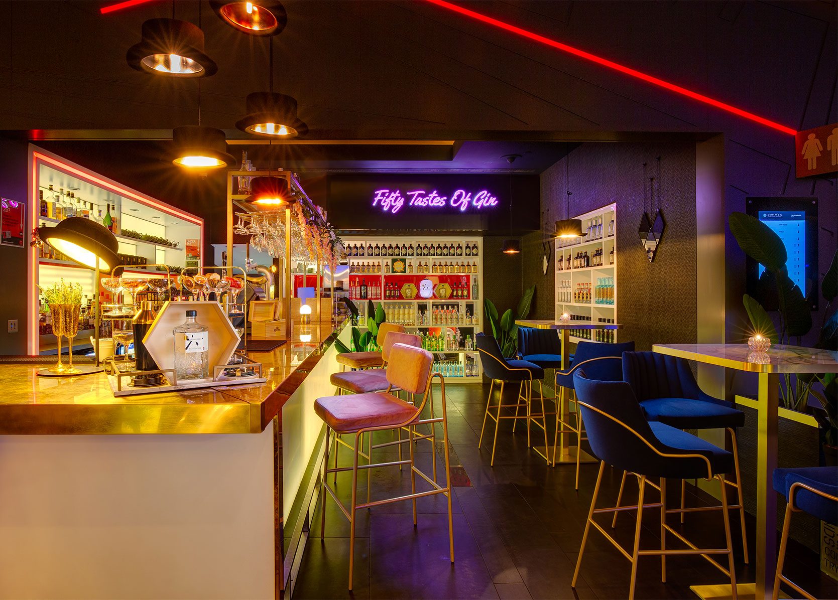 Fifty tastes of gin bar area
